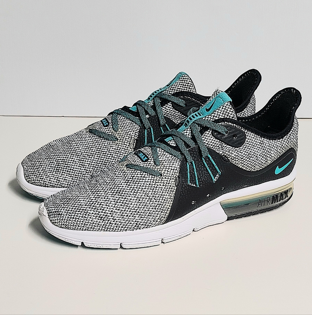 Nike Air Max Sequent 3 Hyper Jade Men's Shoes Gray US 8.5